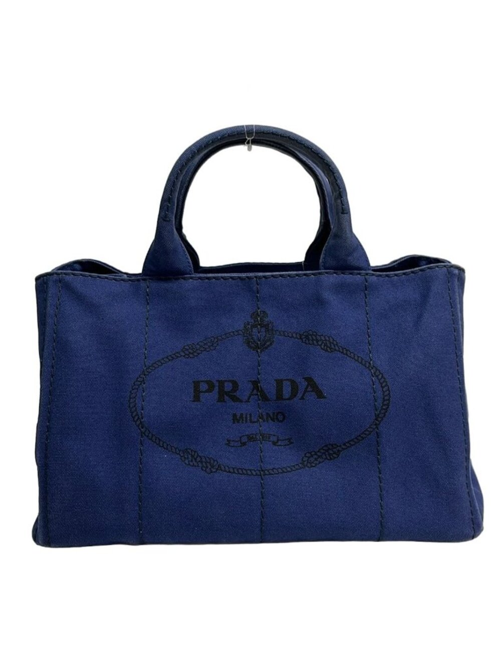 Prada Tote Bag Canapa Navy